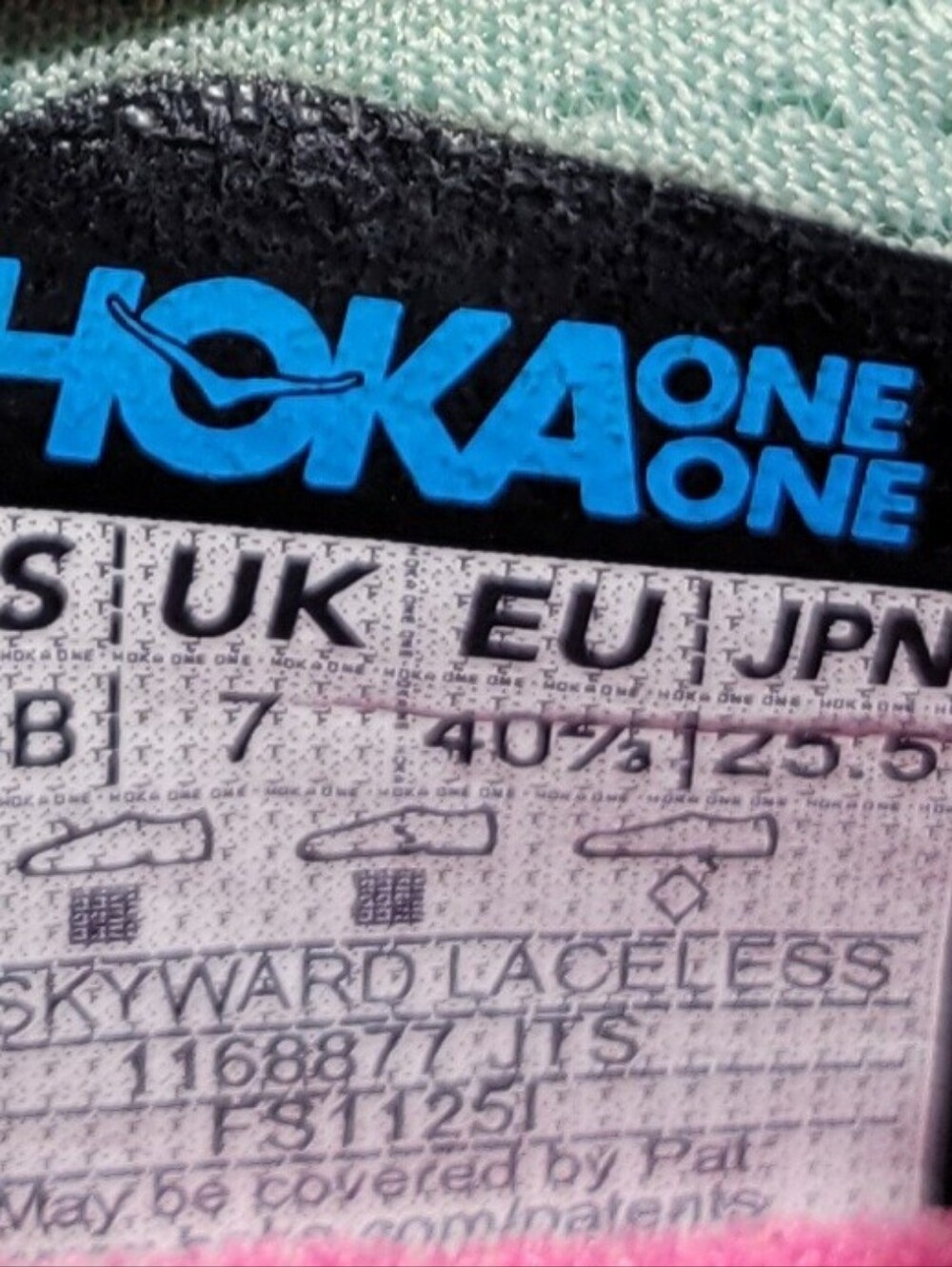 Hoka One Skyward Laceless Womens Size US 8.5B Jadeite Sea glass Recovery Shoes. - Picture 12 of 13